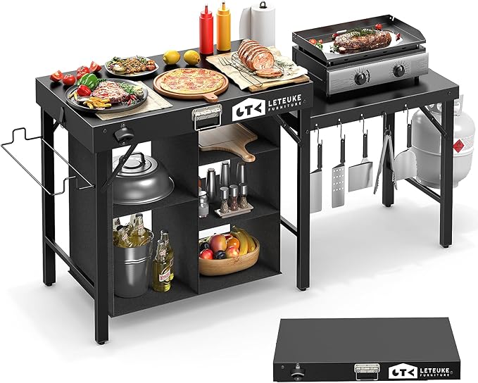 Leteuke Grill Table for Blackstone Griddle