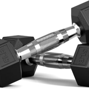 Hex Rubber Dumbbells